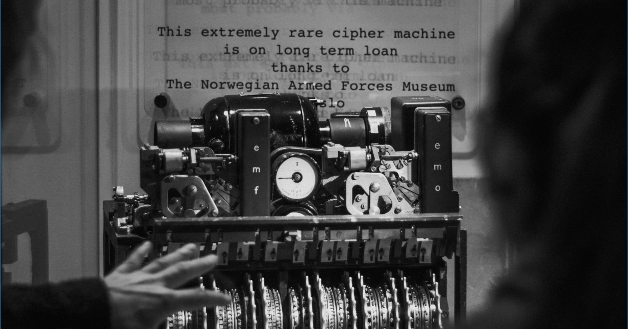 an Enigma encoding machine